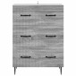vidaXL Ντουλάπι με Συρτάρια Γκρι Sonoma 66 x 34,5 x 89,5 εκ