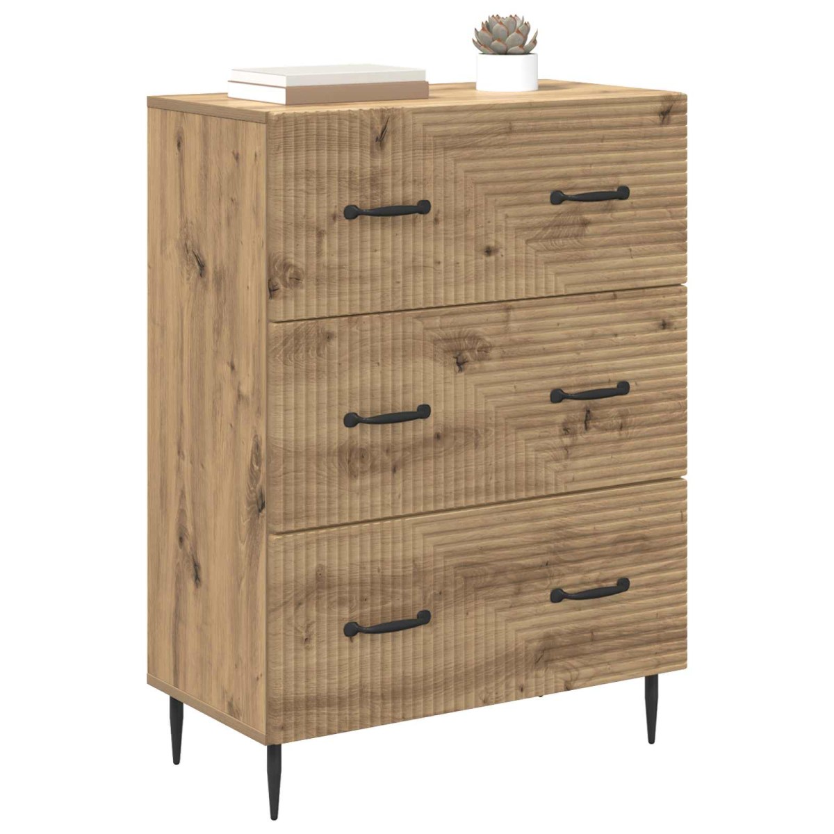 vidaXL Ντουλάπι με Συρτάρια 66 x 34,5 x 89,5 εκ Επεξεργασμένο Ξύλο