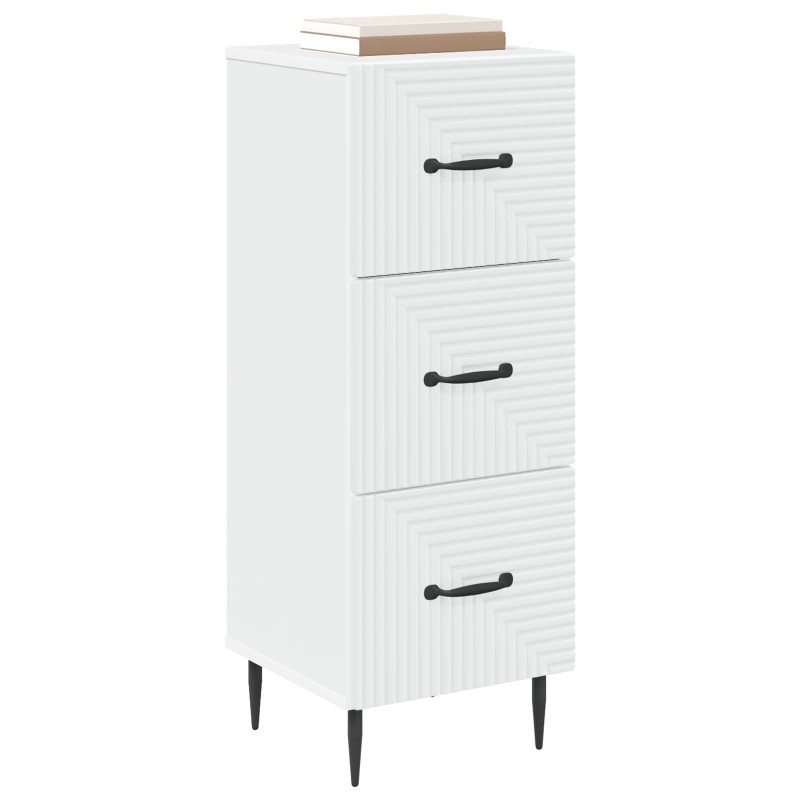 vidaXL Ντουλάπι με Συρτάρια Λευκό 33 x 34,5 x 89,5 εκ