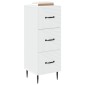 vidaXL Ντουλάπι με Συρτάρια Λευκό 33 x 34,5 x 89,5 εκ