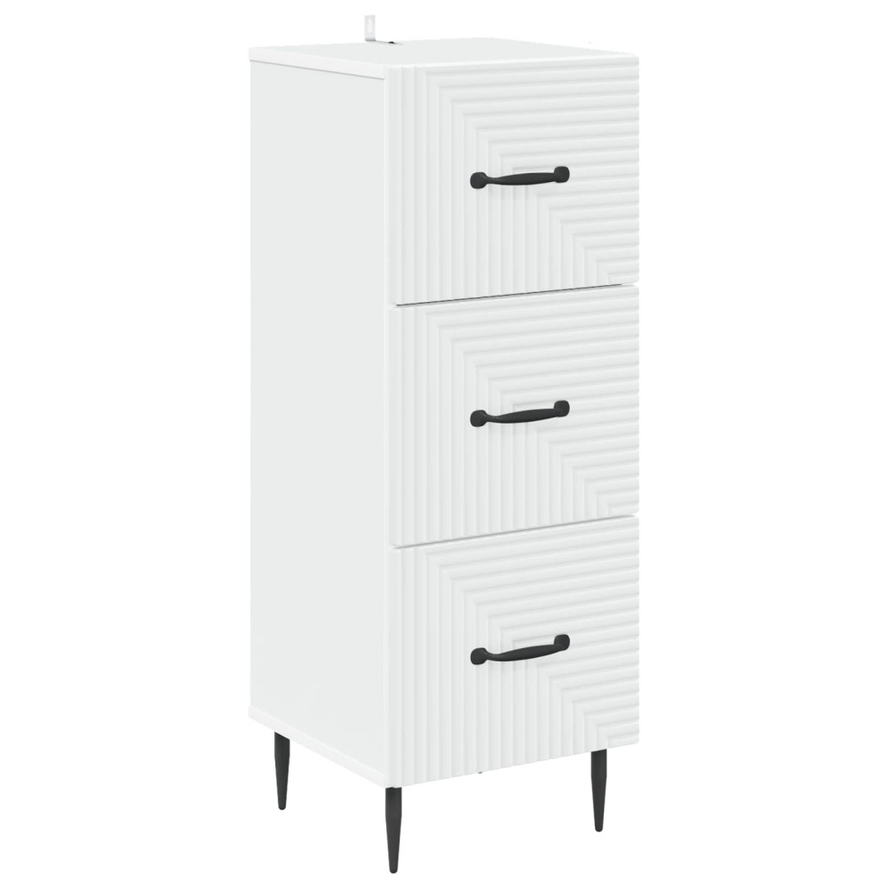 vidaXL Ντουλάπι με Συρτάρια Λευκό 33 x 34,5 x 89,5 εκ