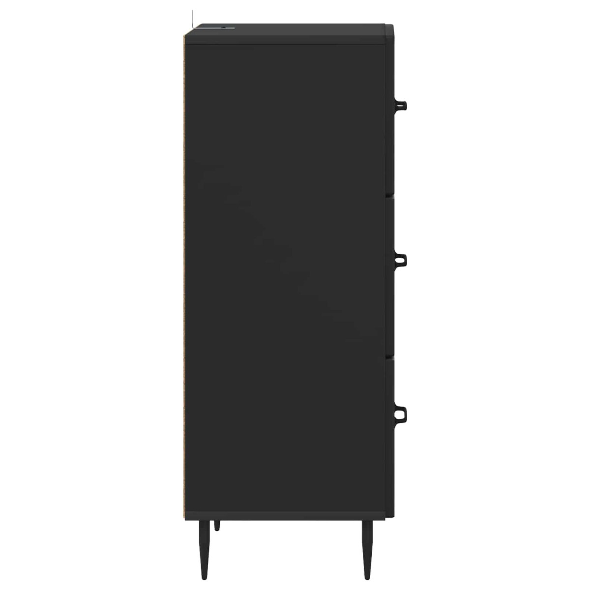 vidaXL Ντουλάπι με Συρτάρια Μαύρο 33 x 34,5 x 89,5 εκ