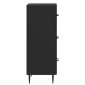 vidaXL Ντουλάπι με Συρτάρια Μαύρο 33 x 34,5 x 89,5 εκ