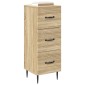 vidaXL Ντουλάπι με Συρτάρια Sonoma Δρυς 33 x 34,5 x 89,5 εκ