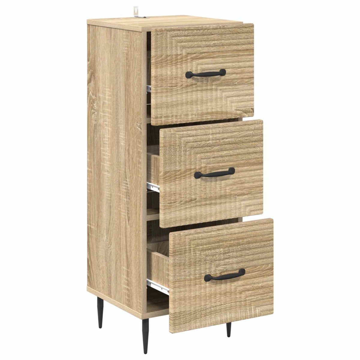 vidaXL Ντουλάπι με Συρτάρια Sonoma Δρυς 33 x 34,5 x 89,5 εκ