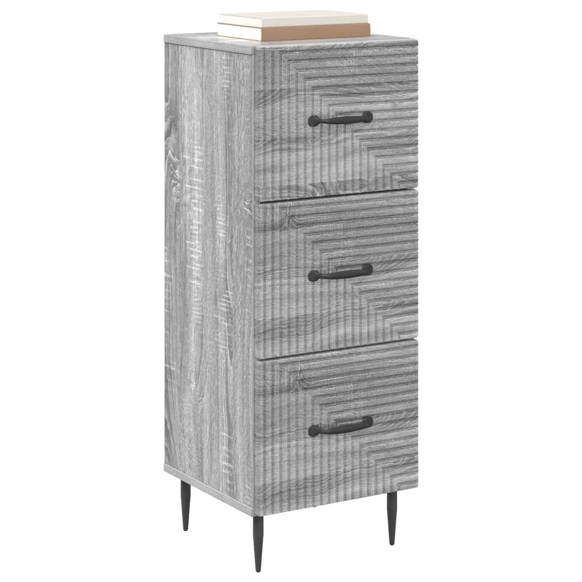 vidaXL Ντουλάπι με Συρτάρια Γκρι Sonoma 33 x 34,5 x 89,5 εκ