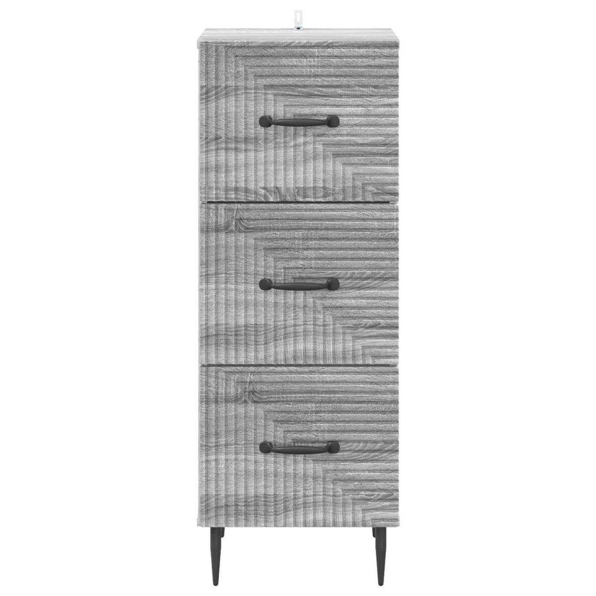 vidaXL Ντουλάπι με Συρτάρια Γκρι Sonoma 33 x 34,5 x 89,5 εκ