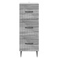 vidaXL Ντουλάπι με Συρτάρια Γκρι Sonoma 33 x 34,5 x 89,5 εκ