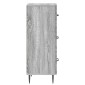 vidaXL Ντουλάπι με Συρτάρια Γκρι Sonoma 33 x 34,5 x 89,5 εκ