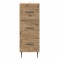 vidaXL Ντουλάπι με Συρτάρια 33 x 34,5 x 89,5 εκ Επεξεργασμένο Ξύλο