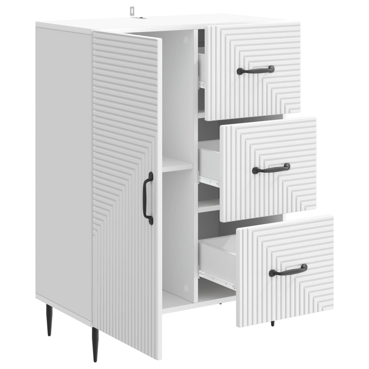 vidaXL Πλαϊνό γραφείο Λευκό 66 x 34,5 x 89,5 εκ Επεξεργασμένο Ξύλο