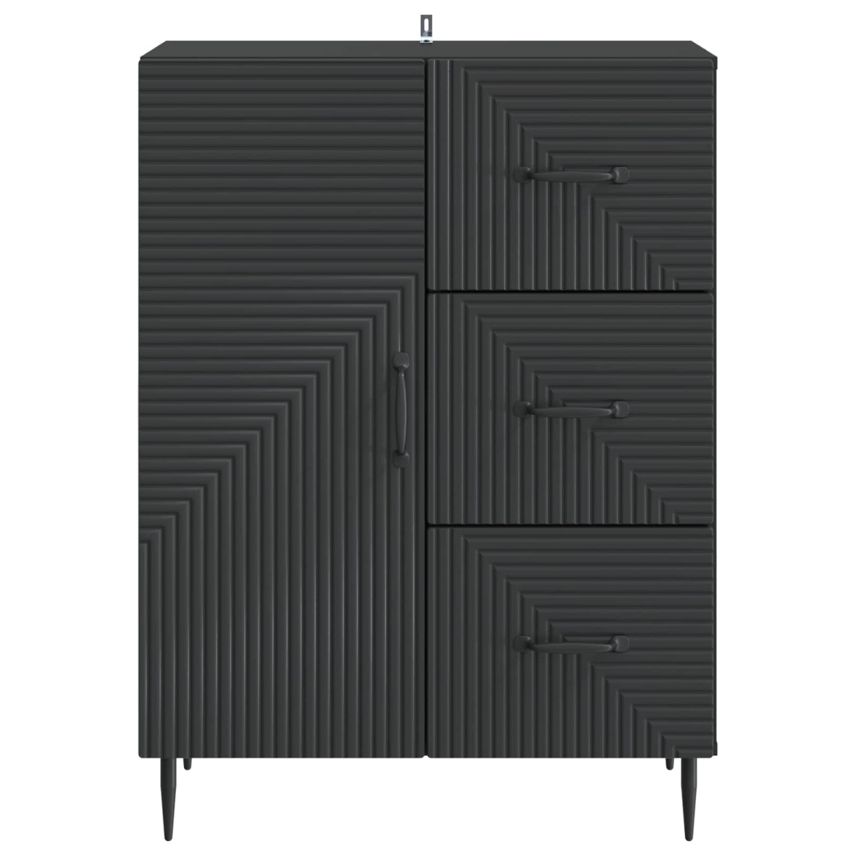 vidaXL Πλαϊνό γραφείο Μαύρο 66 x 34,5 x 89,5 εκ Επεξεργασμένο Ξύλο