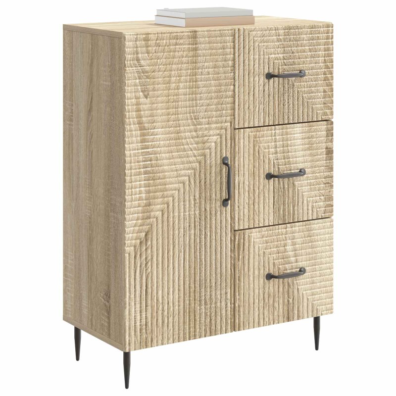 vidaXL Πλαϊνό γραφείο με συρτάρι Sonoma Δρυς 66 x 34,5 x 89,5 εκ