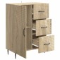 vidaXL Πλαϊνό γραφείο με συρτάρι Sonoma Δρυς 66 x 34,5 x 89,5 εκ
