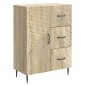 vidaXL Πλαϊνό γραφείο με συρτάρι Sonoma Δρυς 66 x 34,5 x 89,5 εκ
