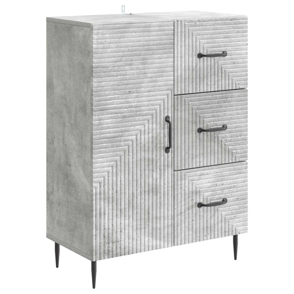 vidaXL Πλαϊνό γραφείο με συρτάρι Γκρι Σκυροδέματος 66 x 34,5 x 89,5 εκ