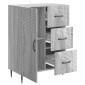 vidaXL Πλαϊνό γραφείο με συρτάρι Γκρι Sonoma 66 x 34,5 x 89,5 εκ