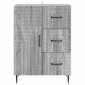 vidaXL Πλαϊνό γραφείο με συρτάρι Γκρι Sonoma 66 x 34,5 x 89,5 εκ