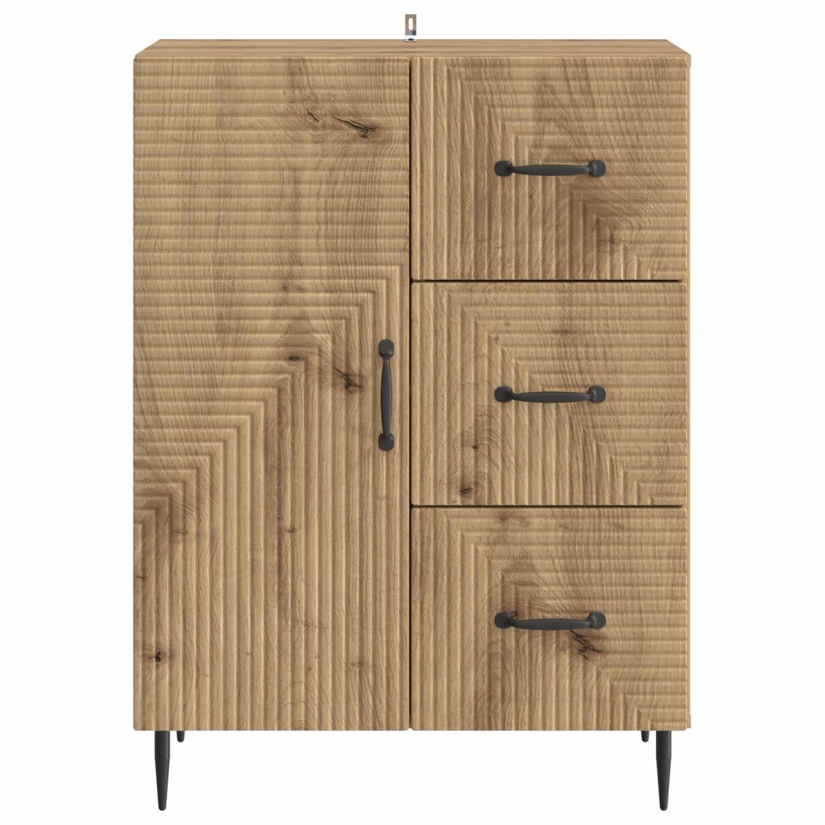 vidaXL Πλαϊνό γραφείο Artisan Δρυς 66 x 34,5 x 89,5 εκ