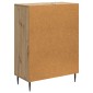 vidaXL Πλαϊνό γραφείο Artisan Δρυς 66 x 34,5 x 89,5 εκ
