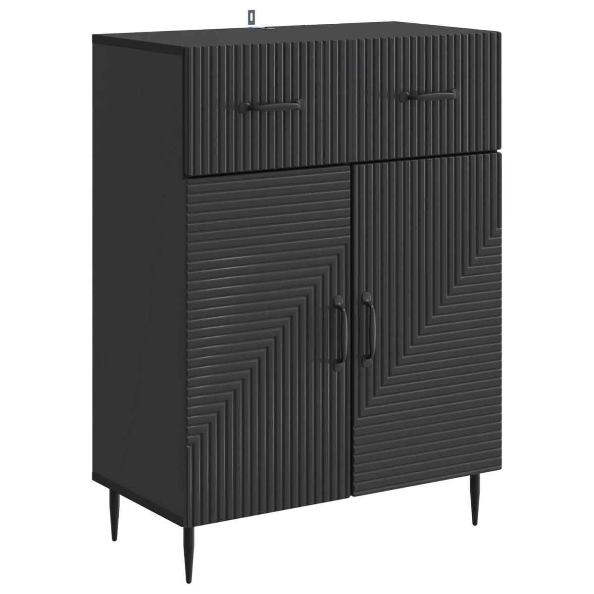 vidaXL Πλαϊνό γραφείο Μαύρο 66 x 34,5 x 89,5 εκ Επεξεργασμένο Ξύλο