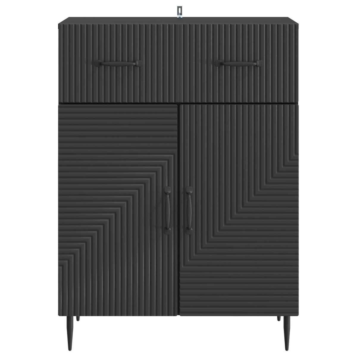 vidaXL Πλαϊνό γραφείο Μαύρο 66 x 34,5 x 89,5 εκ Επεξεργασμένο Ξύλο