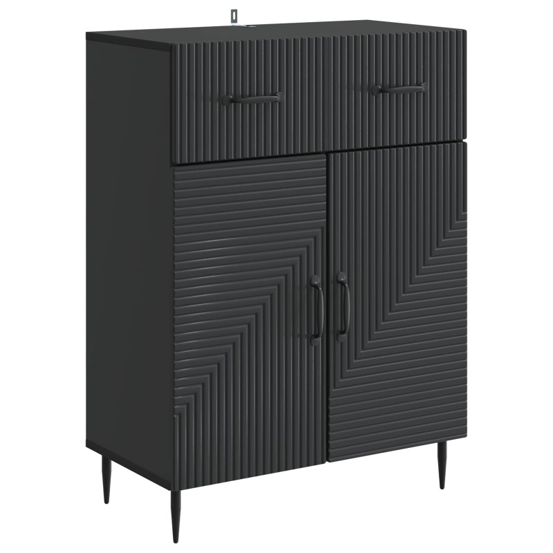 vidaXL Πλαϊνό γραφείο Μαύρο 66 x 34,5 x 89,5 εκ Επεξεργασμένο Ξύλο