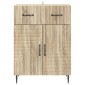 vidaXL Πλαϊνό γραφείο με συρτάρι Sonoma Δρυς 66 x 34,5 x 89,5 εκ
