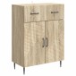 vidaXL Πλαϊνό γραφείο με συρτάρι Sonoma Δρυς 66 x 34,5 x 89,5 εκ