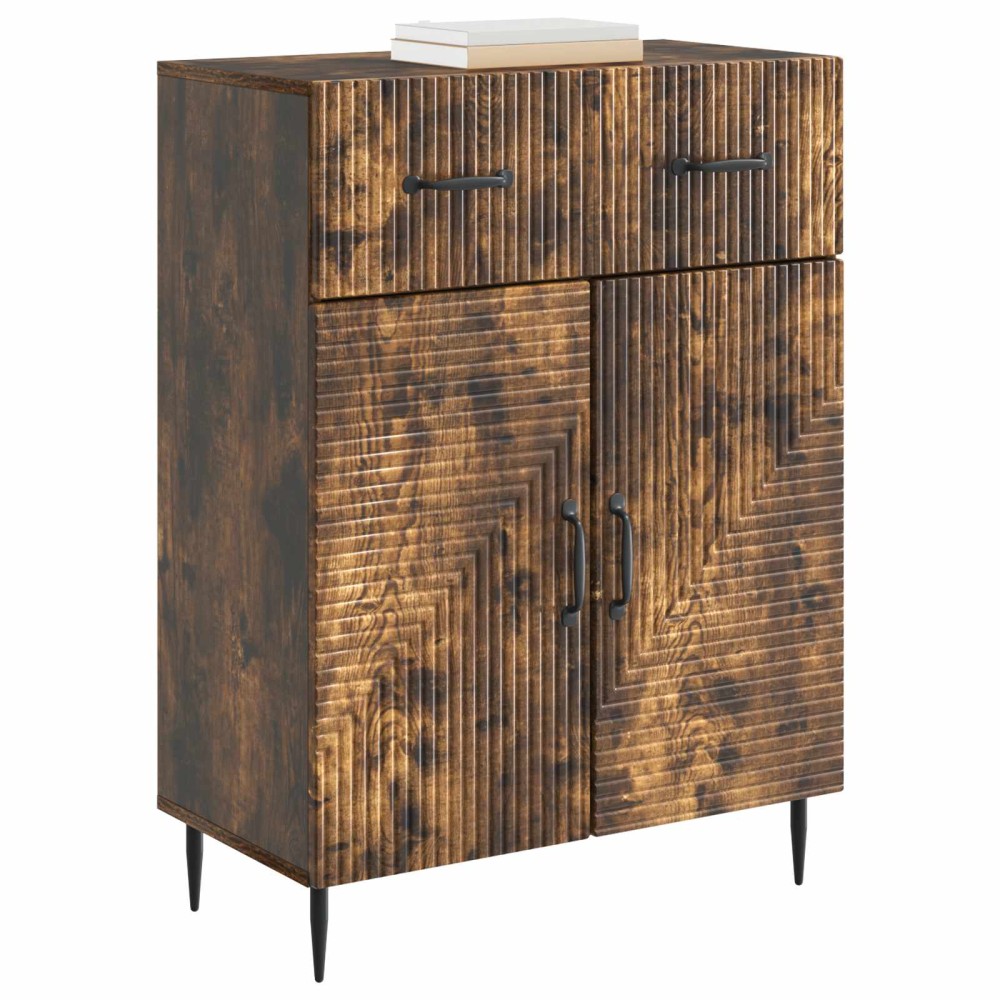 vidaXL Πλαϊνό γραφείο Καπνισμένο Ξύλο Δρυός 66 x 34,5 x 89,5 εκ