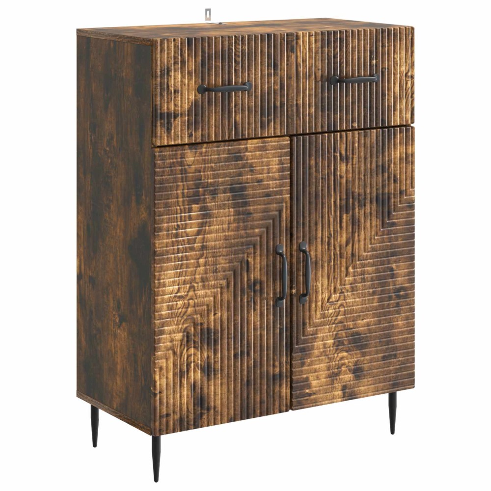 vidaXL Πλαϊνό γραφείο Καπνισμένο Ξύλο Δρυός 66 x 34,5 x 89,5 εκ