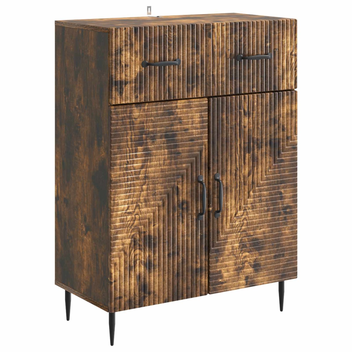 vidaXL Πλαϊνό γραφείο Καπνισμένο Ξύλο Δρυός 66 x 34,5 x 89,5 εκ