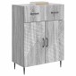 vidaXL Πλαϊνό γραφείο με συρτάρι Γκρι Sonoma 66 x 34,5 x 89,5 εκ