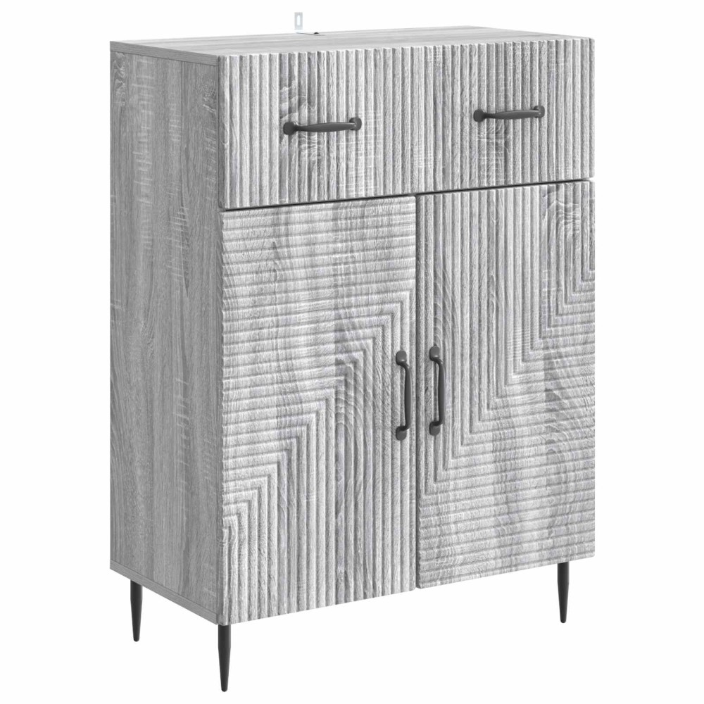 vidaXL Πλαϊνό γραφείο με συρτάρι Γκρι Sonoma 66 x 34,5 x 89,5 εκ