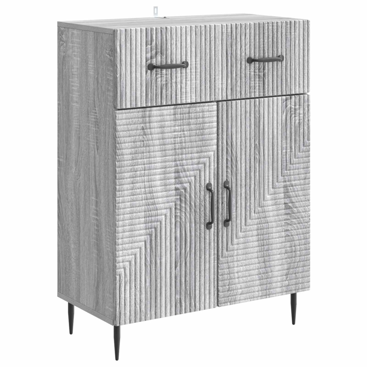 vidaXL Πλαϊνό γραφείο με συρτάρι Γκρι Sonoma 66 x 34,5 x 89,5 εκ