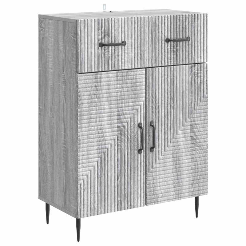 vidaXL Πλαϊνό γραφείο με συρτάρι Γκρι Sonoma 66 x 34,5 x 89,5 εκ