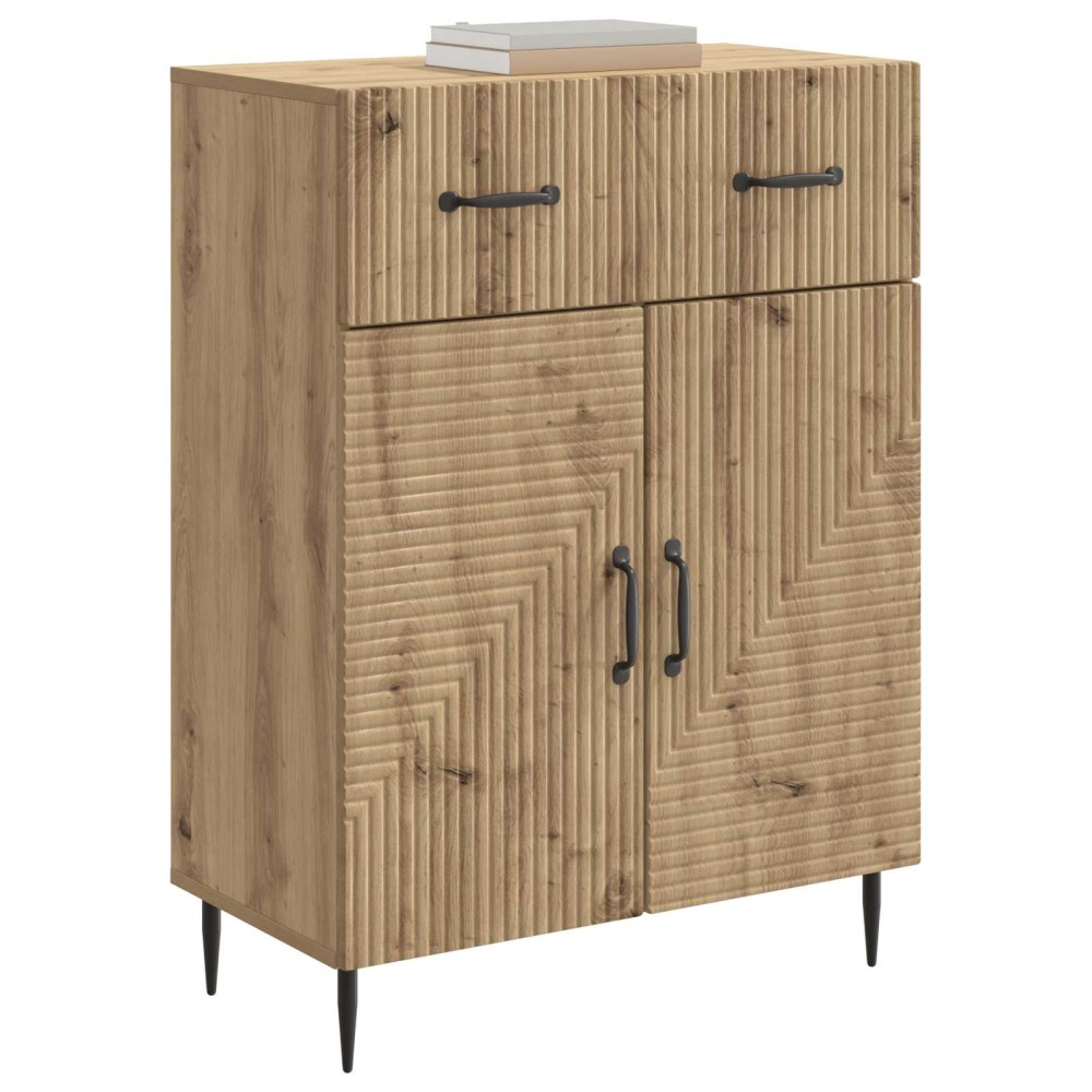 vidaXL Πλαϊνό γραφείο Artisan Δρυς 66 x 34,5 x 89,5 εκ