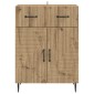 vidaXL Πλαϊνό γραφείο Artisan Δρυς 66 x 34,5 x 89,5 εκ