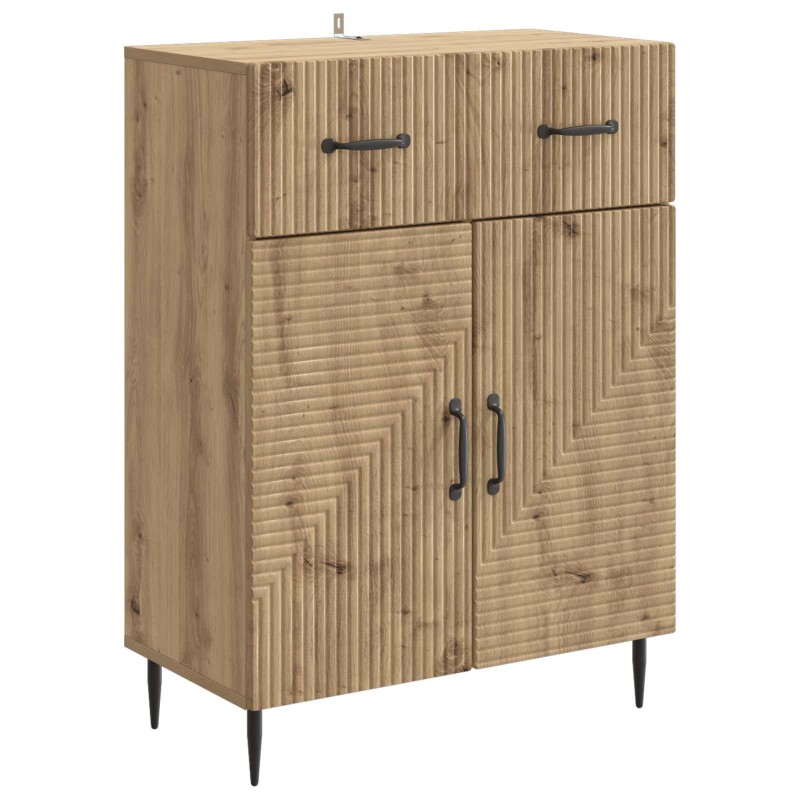 vidaXL Πλαϊνό γραφείο Artisan Δρυς 66 x 34,5 x 89,5 εκ