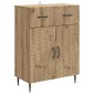 vidaXL Πλαϊνό γραφείο Artisan Δρυς 66 x 34,5 x 89,5 εκ