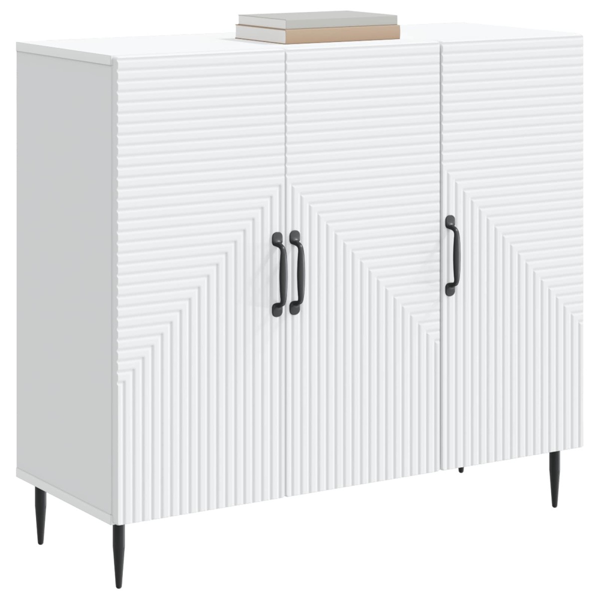 vidaXL Πλαϊνό γραφείο Λευκό 89 x 34,5 x 80 εκ Επεξεργασμένο Ξύλο