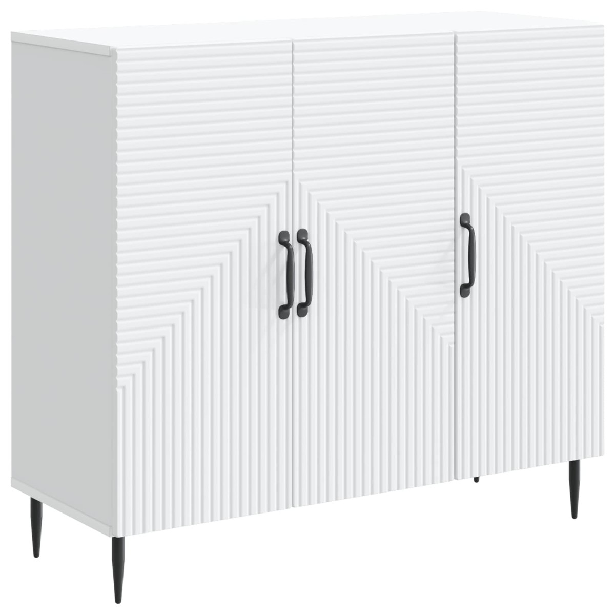 vidaXL Πλαϊνό γραφείο Λευκό 89 x 34,5 x 80 εκ Επεξεργασμένο Ξύλο