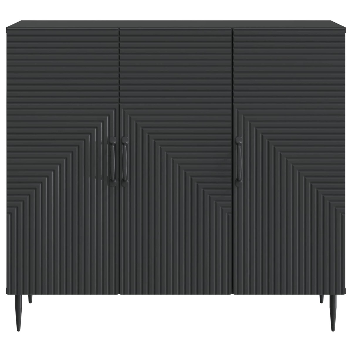 vidaXL Πλαϊνό γραφείο Μαύρο 89 x 34,5 x 80 εκ Επεξεργασμένο Ξύλο