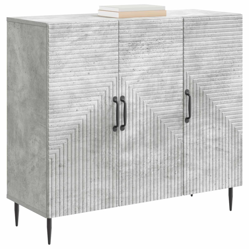 vidaXL Πλαϊνό γραφείο Γκρι Σκυροδέματος 89 x 34,5 x 80 εκ