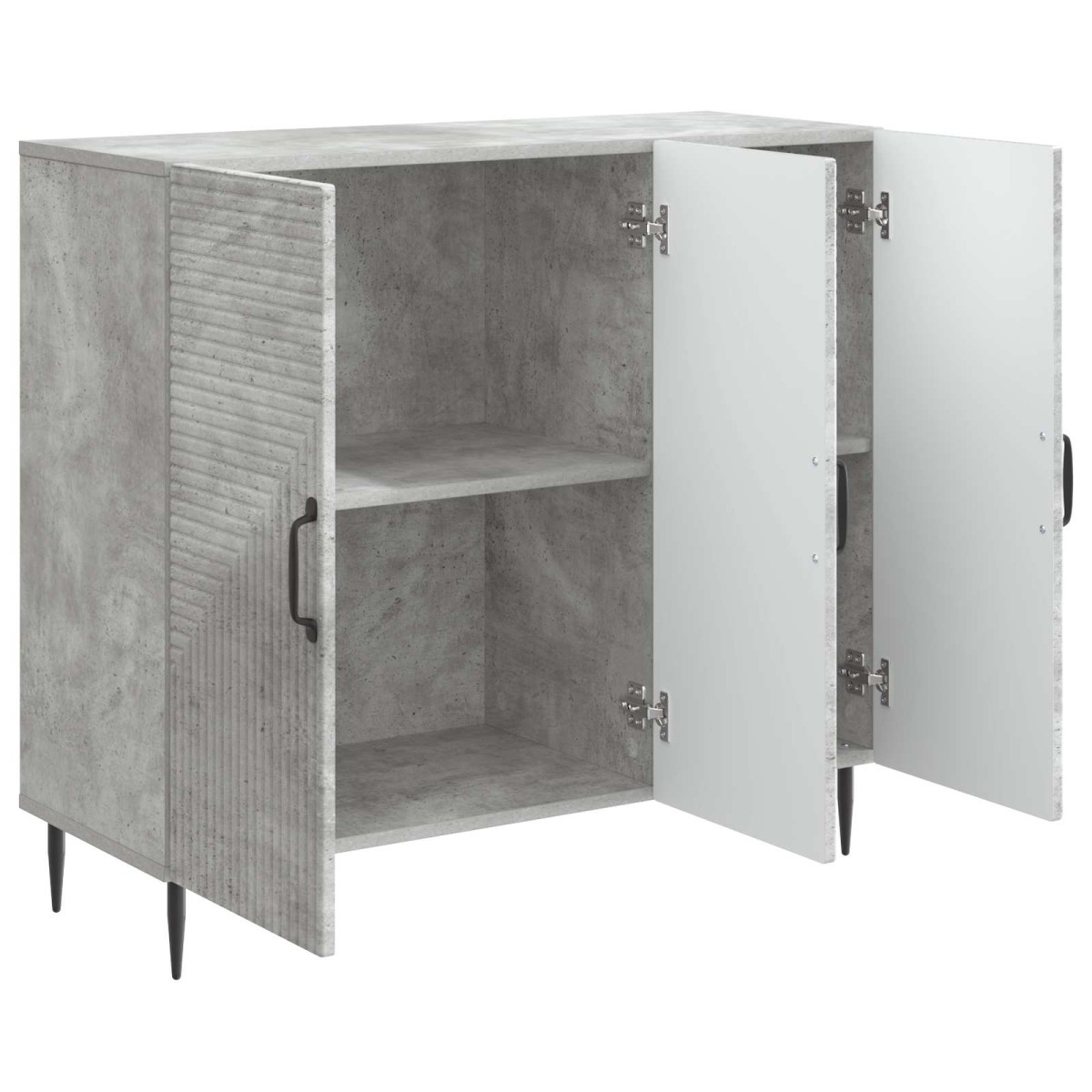 vidaXL Πλαϊνό γραφείο Γκρι Σκυροδέματος 89 x 34,5 x 80 εκ