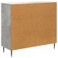 vidaXL Πλαϊνό γραφείο Γκρι Σκυροδέματος 89 x 34,5 x 80 εκ
