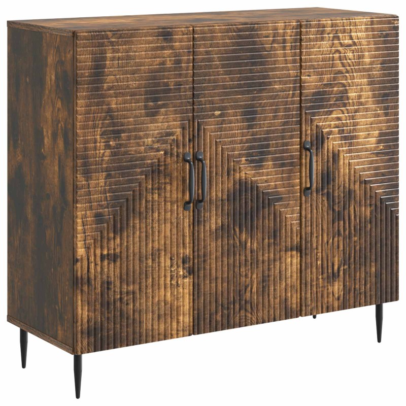 vidaXL Πλαϊνό γραφείο Καπνισμένο Ξύλο Δρυός 89 x 34,5 x 80 εκ