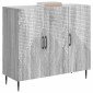 vidaXL Πλαϊνό γραφείο Γκρι Sonoma 89 x 34,5 x 80 εκ Επεξεργασμένο Ξύλο