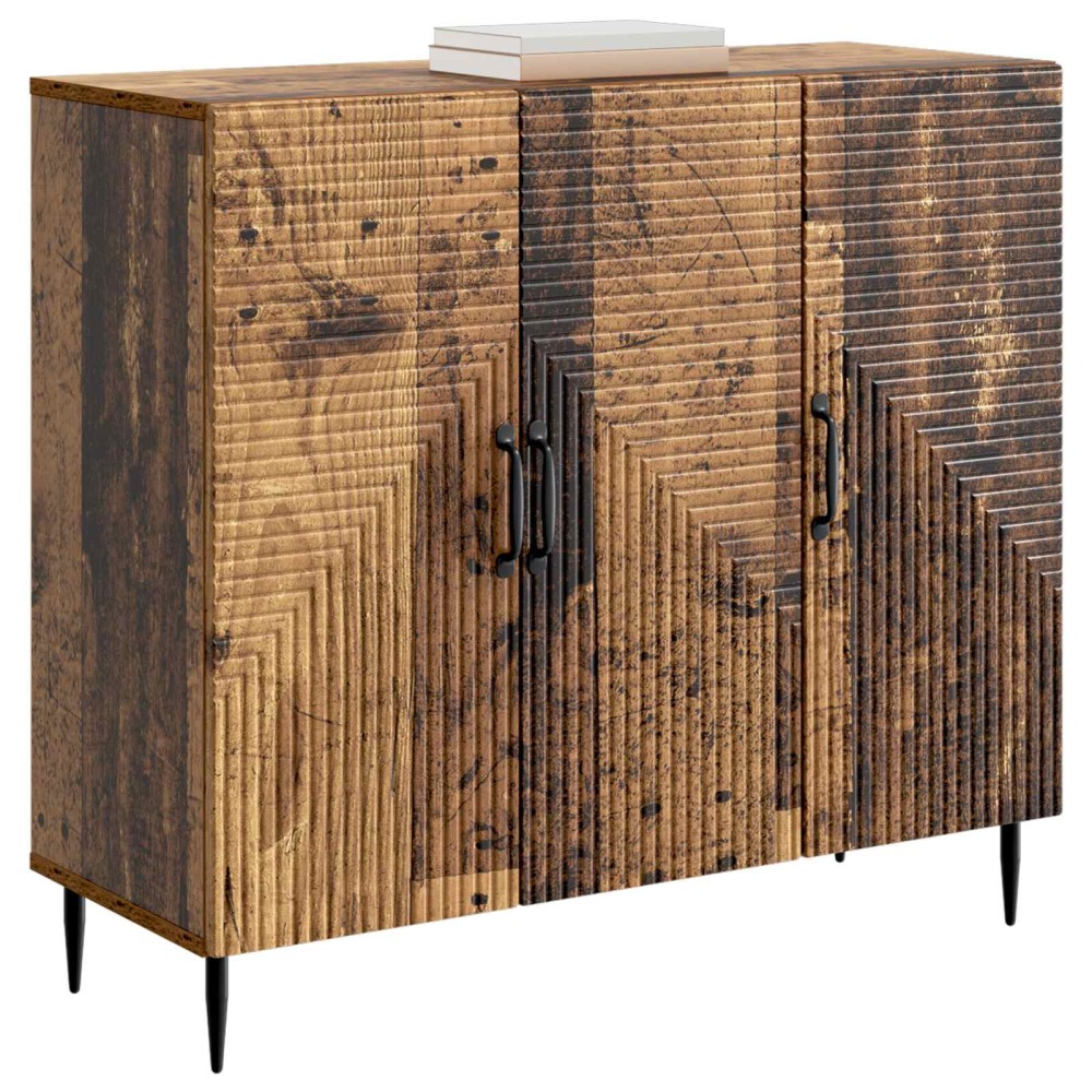 vidaXL Πλαϊνό γραφείο Παλαιωμένο ξύλο 89 x 34,5 x 80 εκ