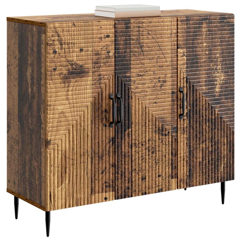 vidaXL Πλαϊνό γραφείο Παλαιωμένο ξύλο 89 x 34,5 x 80 εκ